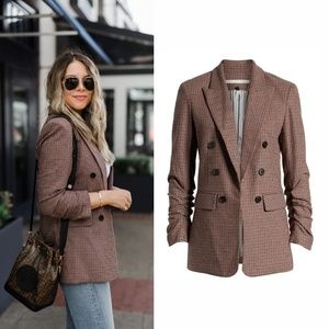 Veronica Beard Beacon Houndstooth Check Dickey Jacket Blazer - Size 8